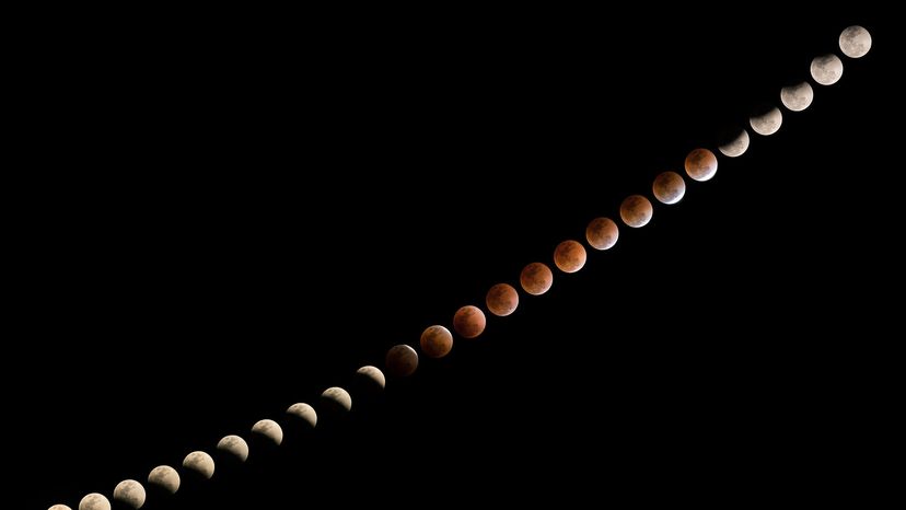 time lapse of lunar eclipse
