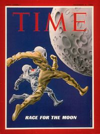 A Time magazine cover from 1968 documented the heated space race between the United States and the Soviet Union.­