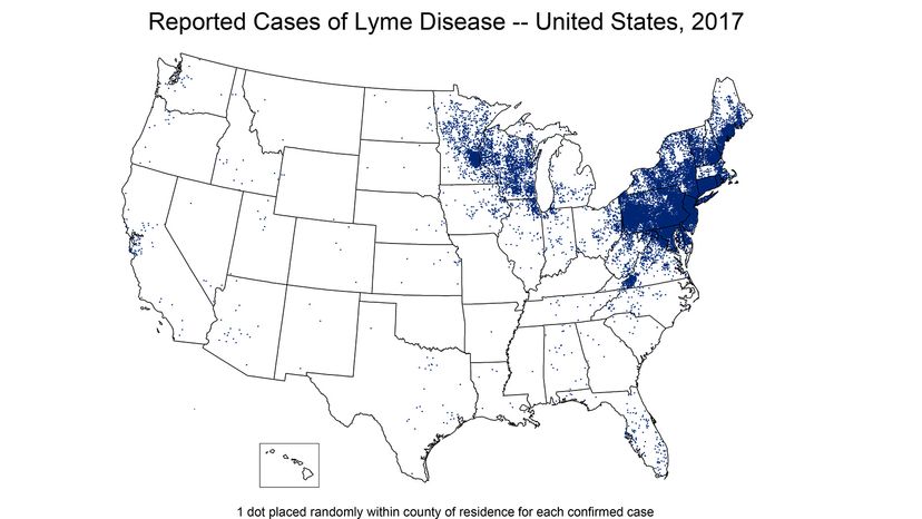 Lyme disease map