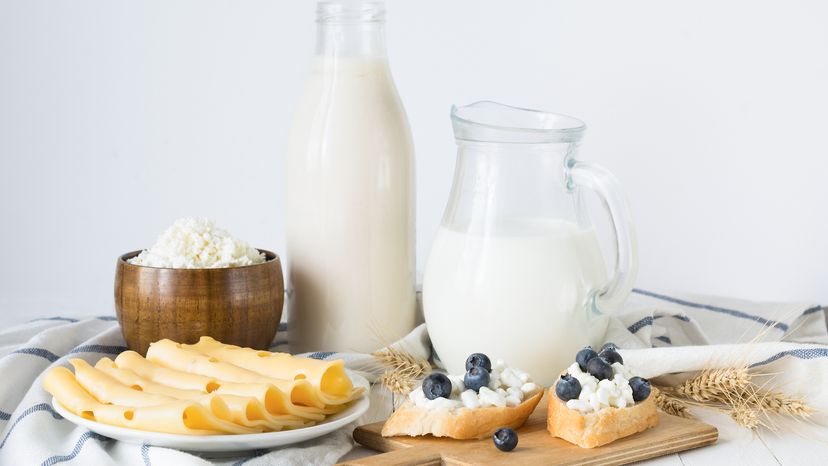 Dairy Products on Table That Cause Lactose Intolerance