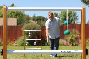 Ladder golf is the brand name for a packaged version of ladder ball. See pictures of classic toys and games.