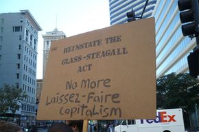 Protesters, Glass-Steagall Act 