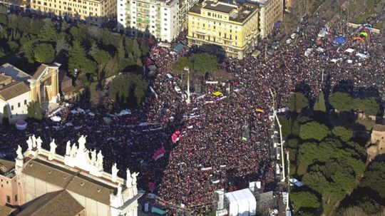 What was the largest protest in history?