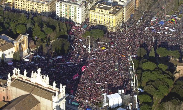 Aerial view of famous religious place.