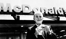 Ray Kroc in front of McDonald's