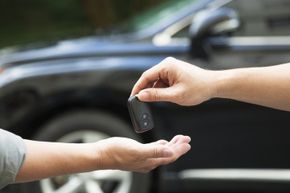 Handing over keys to the car