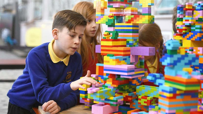 Kids Building Legos