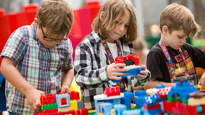 Kids Building Legos