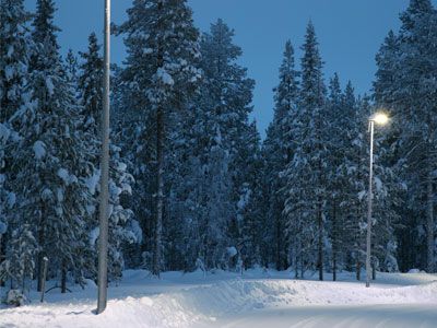 first LED street lighting in Finland