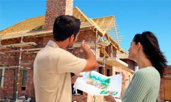 couple at construction site