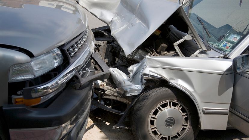 head on car crash