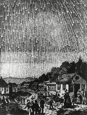 illustration of 1833 leonid meteor shower