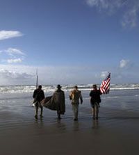 reenactors at pacific