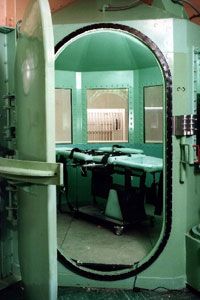 Execution chamber at San Quentin State Prison in California.
