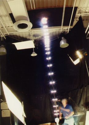 As the laser pulses, it superheats the air until it combusts. Each time the air combusts, it creates a flash of light, as seen in this photo of a test flight.