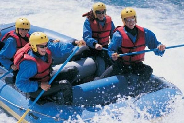 Men adventuring in extreme winter sports outdoors.