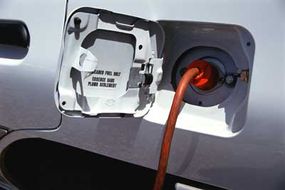 You can recharge some Lithium-ion batteries by plugging the car into a power outlet.