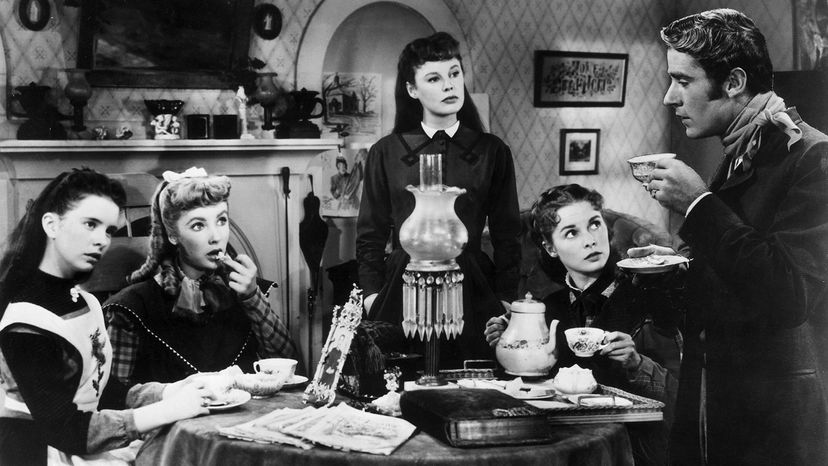 Margaret O'Brien, Elizabeth Taylor, June Allyson, Janet Leigh, and Peter Lawford, Little Women