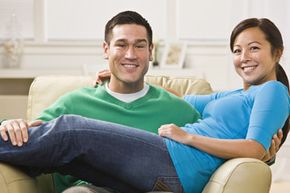 Couple sitting on couch