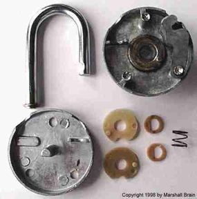 master combination lock inside