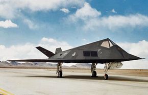 The Lockheed F-117a Nighthawk is a ground attack airplane. Its unique design helps to minimize its radar profile.