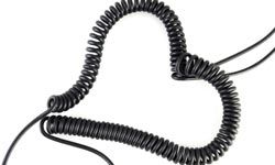 telephone cord in heart shape