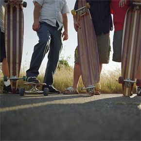 bunch of longboards