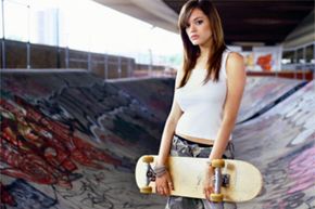 Girl at skatepark