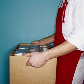 cans in a box