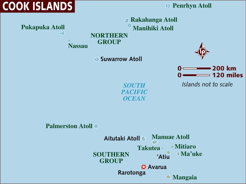 Cook Islands map