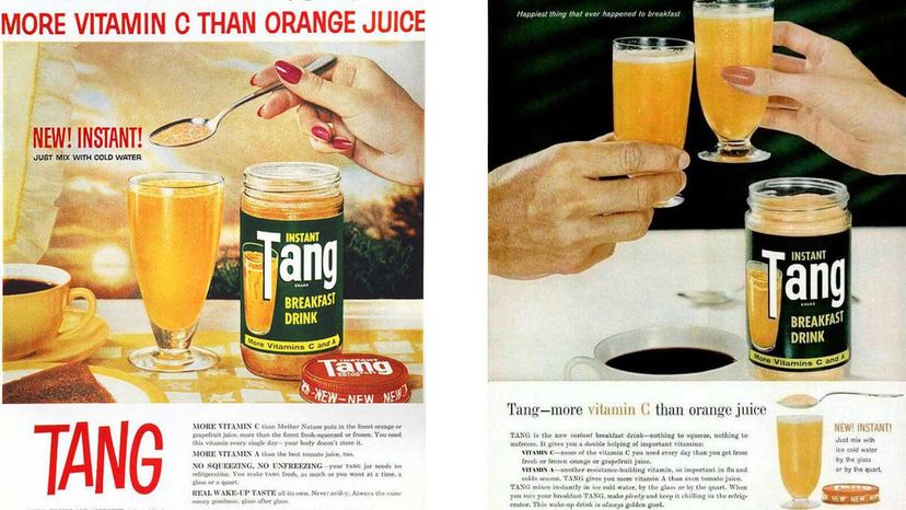 Tang was touted as tasting great in space, but on Earth it tasted pretty gross. Public Domain