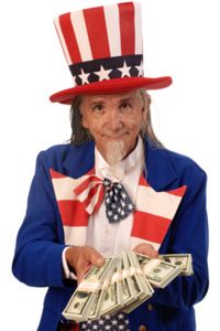 Uncle Sam with money