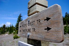 Hiking towards famous place, follow sign for direction.