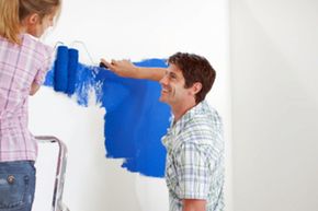 Once you pick out the wall, the color and the finish, you're ready to start painting.