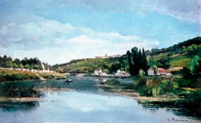 Camille Pissarro's Chennevières on the Banks ofthe Marneat the National