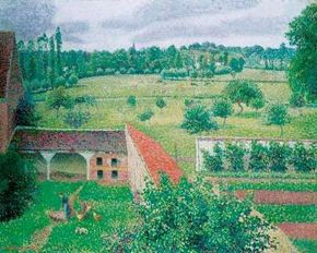 View from My Window, Eragny by Camille Pissarro(oil onat the Ashmolean