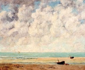Gustave Courbet's The Calm Sea is an oil on canvas (23-1/2 x 28-3/8 inches) that is on display at The Metropolitan Museum of Art, New York.