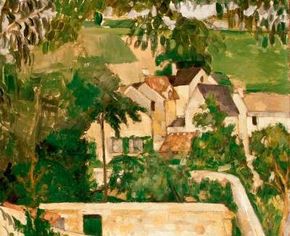 Paul Cézanne's Study: Landscape at Auvers (oil oncanvas,Philadelphia