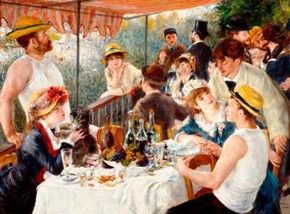 Pierre-Auguste Renoir's The Luncheon of theBoating Party (oil on canvas, 51x68 inches)is part of the Phillips Collections in Washington, D.C.