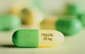 close-up of prozac