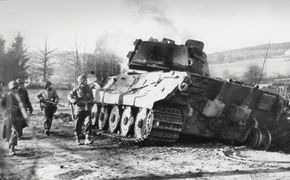 This Panzerkampfwagen VI Tiger II was knocked out of action on January 2, 1945, just west of the Belgian town of La Gleize.