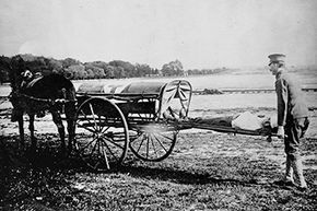 Ambulances might be loud, but at least they're not pulled by horses anymore like this early U.S. Army ambulance.