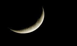 A waxing crescent moon; the vessel is being refilled with Soma for the gods.