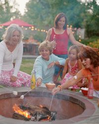 Roasting marshmallows in your backyard never gets old.