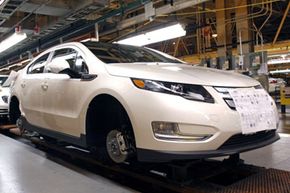 Image Gallery: Hybrid Cars A brand-new 2011 Chevrolet Volt rolls off the assembly line at the General Motors Detroit-Hamtramck plant on Nov. 30, 2010. See more pictures of hybrid cars.