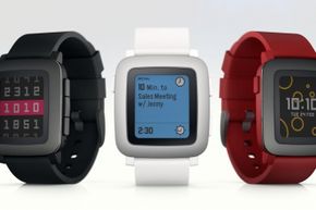 The color display on the Pebble Time isn’t a touchscreen, but the watch has a longer battery life than most competitors as a result.