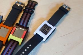 One of the selling points of the Pebble is its compatibility with any standard watchband.