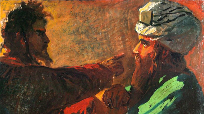 Christ confronts Nicodemus