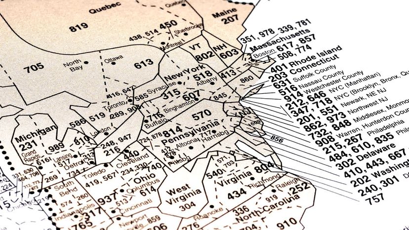 Area Code map