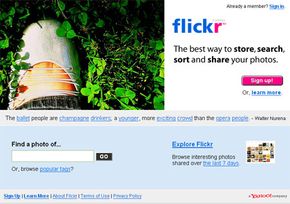 Did you know that there's a way to share your photos with your family and friends without having to lug around a photo album? Enter photo-sharing Web sites, like Flickr above.